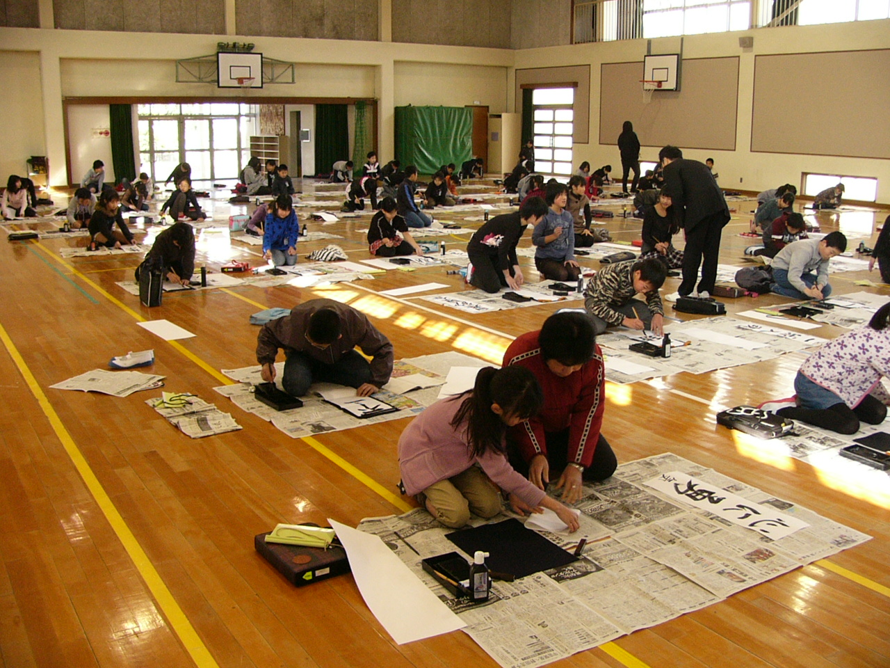 書き初め ５ ６年生 呉市立和庄小学校 11年10月から13年10月